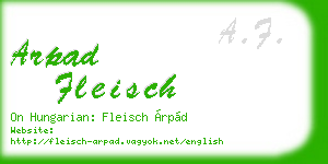 arpad fleisch business card